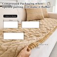 thumbnail image 5 of Eurhowing Thick Velvet Sofa Cover for Dogs and Cats, Fuzzy Fleece Non-Slip Couch Slipcover Pad, Washable Furniture Protector Mat, 28"×71", Light Coffee, 5 of 8