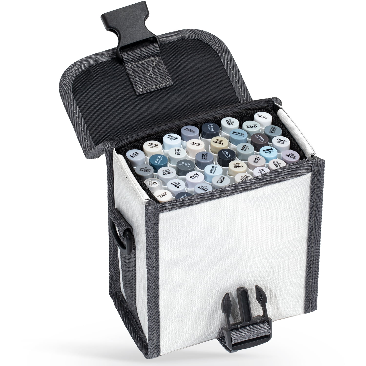 Ohuhu 36 Grey-Tone Colors Brush-and-Fine Alcohol-Based Markers + 1 Colorless Blender for Adult Coloring