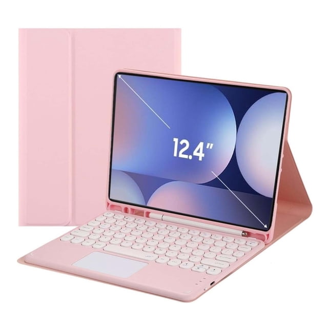 Touch Keyboard Case for Samsung Galaxy Tab S10+ Plus/ S9 FE+ Plus/Galaxy Tab S9+ Plus 12.4", with Pencil Holder - Magnetically Detachable Touch Bluetooth Keyboard