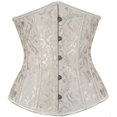 thumbnail image 2 of Corsé de moda para mujer, corsé con varillas debajo del busto y brocado, corsé moldeador de cintura con clip en la cintura de jacquard, 2 of 4