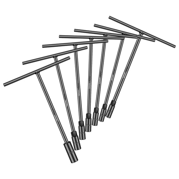 pgroup T - Handle Metric Socket Wrench Set 6- Pointï¼?6mm, 8mm, 10mm, 11mm, 12mm, 13mm, 14mm ï¼? Cr-V Steel Hex Soc