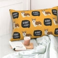 thumbnail image 6 of Kll Corgi Pillow Covers Envelope Closure,Super Soft And Cozy Fuzzy Fleece Pillow Case Cover 14"X20", 6 of 9