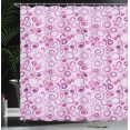 thumbnail image 4 of Ambesonne Abstract Shower Curtain, Curlicue Plum Tones Art, 69"Wx70"L, Purple Magenta, 4 of 5