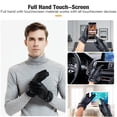 thumbnail image 7 of Rosaver Mens Winter Warm Leather Gloves with Wool Lining, Classic Dress Casual Touchscreen Gloves for Driving Riding, Thermal Gifts for Dad or Husband, Black - XXL, 7 of 7