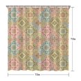 thumbnail image 5 of Pioneer Flower Floral Print Pattern Shower Curtain 72"x72", Bathroom Decorative Shower Curtain Set with 12 Hooks, Waterproof Washable, 5 of 6