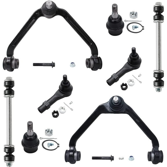Detroit Axle - Front Upper Control Arms Ball Joints Sway Bar End Links Outer Tie Rods Replacement for Ford Explorer Ranger Mercury Mountaineer Mazda B2500 B3000 B4000
