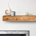 thumbnail image 1 of Luxe Surface 82 inch Floating Shelves Burn Color Wood Fireplace Mantel, 1 of 6