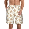 thumbnail image 1 of Balery Kawaii Bear Traje de Baño Estilo Hawaiano para Hombre, Shorts de Secado Rápido con Bolsillos-Medium, 1 of 6