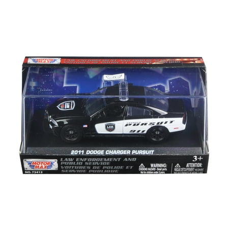 Diecast 2011 Dodge Charger Pursuit Police Car In Display Showcase 1/43 Diecast Model Car by Motormax