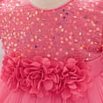 thumbnail image 6 of Toddler Girls Lace Dresses Elegant Flower Dress Puff Sleeve Wedding Party Princess Dress Flower Children Dresses Wedding Dresses, 6 of 7