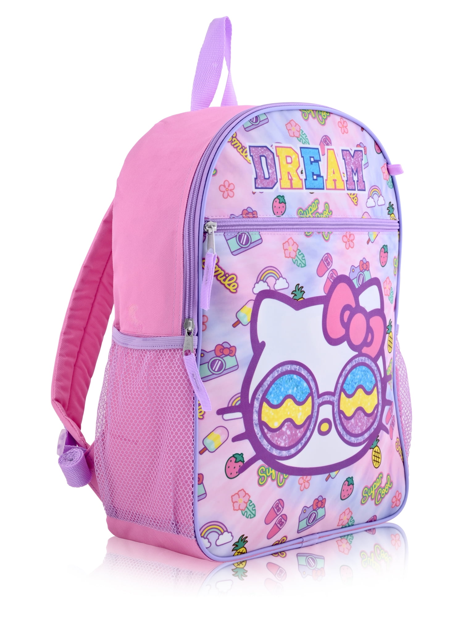 Sanrio Hello Kitty 5 pcs Set Backpack With Lunch Bag -Pink