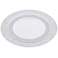 thumbnail image 2 of Spec101 Plastic Plates Disposable Silver Trim Plates 102pc Salad and Dinner Set, 2 of 2