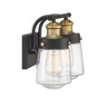 thumbnail image 5 of Macauley 2-Light Bathroom Vanity Light in Vintage Black with Warm Brass, 5 of 5