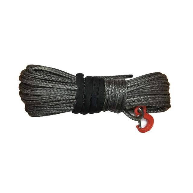 Synthetic Winch Line Cable Rope,Synthetic Winch Line 3/8" 100ft Offroad 4WD UHMWPE Rope(Orange , Yellow , Black)