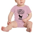 thumbnail image 2 of Sorry I Can't I Have Plans With My Poodle Love Pet Dog Cute Baby Bodysuit Baby Clothes (Pink, 3-6 Months), 2 of 5