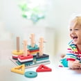 thumbnail image 4 of Juguetes de Apilamiento para Bebés Apilador Geométrico Construcción de Juguetes de Aprendizaje para Niños para Niños B Salvador clasificador de formas para niños pequeños, 4 of 9