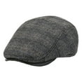 thumbnail image 2 of Newsboy Hats for Men, Retractable Invisible Earflap Caps - Classic Herringbone Tweed Wool Blend Flat Cap Ivy Cabbie Driving Hat, 2 of 8