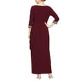 thumbnail image 2 of Alex Evenings Long A-Line Dress with Embellished Sleeves and Neckline (Womens, Fig, 6), 2 of 2