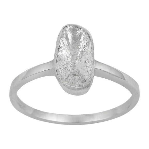 Mooneye 1.00 CTW Natural Diamond Polki Solitaire Women Valentines Day Gift Ring 925 Sterling Silver