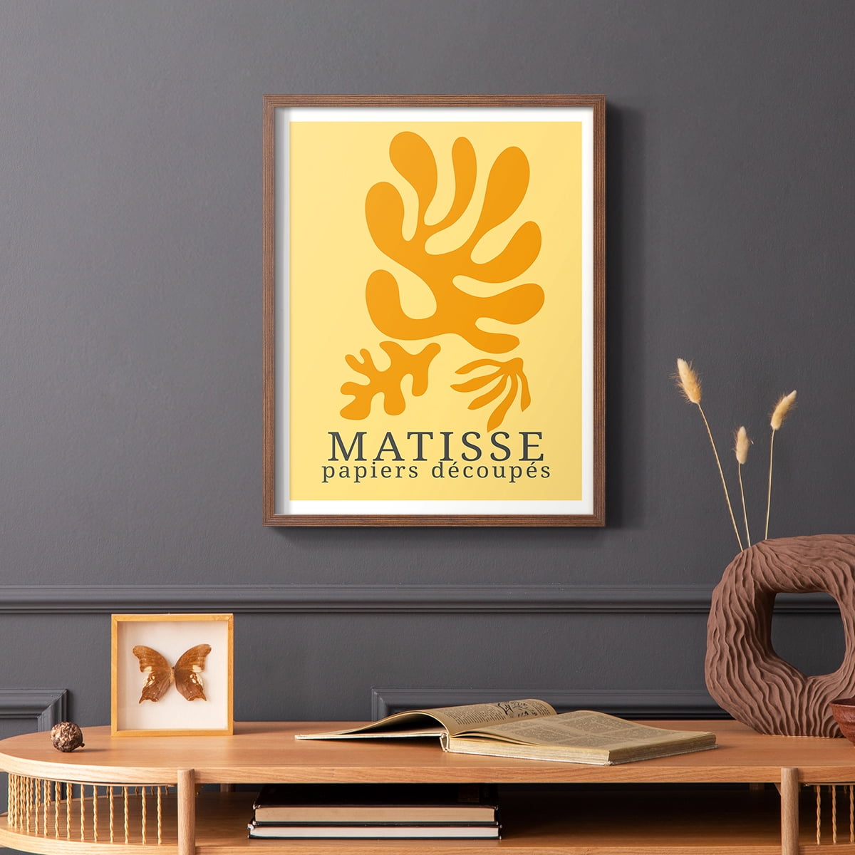 Matisse CCCLVIII in Brown Solid Wood 11 x 14 Framed Print