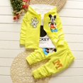 thumbnail image 1 of Primavera otoño bebé niños niñas Mickey Mouse conjuntos de ropa niños abrigo con capucha 3 uds trajes otoño algodón niños ropa 24M Gao Jinjia LED, 1 of 2