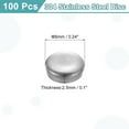 thumbnail image 2 of Uxcell 100 Pack Stainless Steel Disc, 1/4"(6mm) Dia 0.1"(2.5mm) Thick 304 Stainless Steel Flat Round Sheet Blank Round Circle Plate for Crafts Metal Stamping and Jewelry Making, 2 of 7