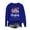 Blue, variant on Enjoytime Christmas Sweatshirts for Women Round Neck Cute Printed Sweatshirt Top Casual Loose Fit Womens Long Sleeve Shirts
