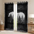thumbnail image 2 of Homewish Grey Bear Print Curtains Pack of 2 (42x84 Each), Rustic Farmhouse Curtains Blackout, Teens Kids Adult Men Bedroom Curtains, Curtains Blackout Decor, 2 of 6