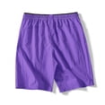 thumbnail image 4 of pstuiky Pantalones cortos de gimnasio, Pantalones cortos casuales holgados de color liso con cremallera, bolsillo, cordón y cintura elástica para hombre Pantalones cortos deportivos para hombre, 4 of 6