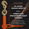 thumbnail image 4 of VULCAN Load Binder, 2 Grab Hooks, Ratchet Style, 2600 Lbs SWL (Works with 1/4 or 5/16 inch G43 Chain), 4 of 5