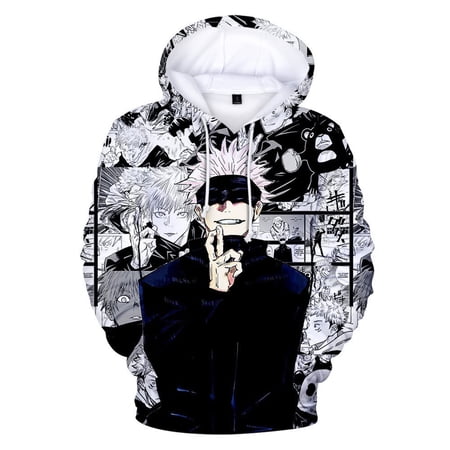 YOUSHENGER Anime Satoru Hoodie For Men Women Unisex Hoodies Sweatshirts Gojo Pullover 3D Hooded Outwear