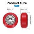 thumbnail image 2 of Uxcell 4 Pcs Roue d'Imprimante 3D avec Roulement Linéaire 625ZZ, Roue en Plastique à Pompons pour Imprimante 10D, Rouge, 2 of 5