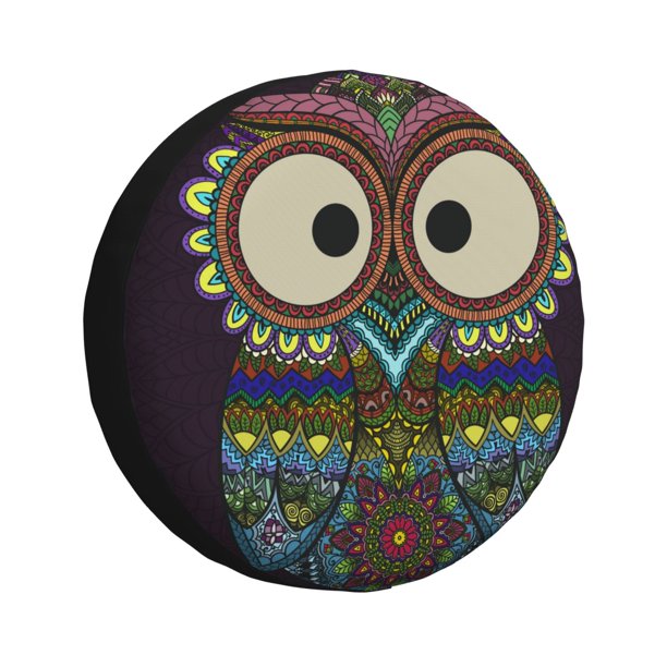 Balery Boho Owl Cubiertas para Neumáticos - Protector Resistente para Neumáticos de Camioneta, SUV, Remolque, Camper y RV-17 inch