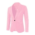 thumbnail image 5 of INSPIRE CHIC Men's Suit Jacket Notched Lapel Long Sleeve Single Vent Back One-Button Blazer 42 Light Pink, 5 of 6