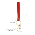 thumbnail image 2 of PU Leather Keychain,Key Holder Keyring with Metal Key Ring Anti Lost Lobster Clasp for Men  ,Red, 2 Pack, 2 of 6