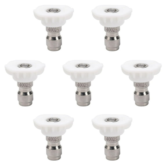 Pressure Washer Tips, 7 Pack Power Washer Nozzle Tips, 40 Degree White, 1/4 Inch Quick Connect, 4000 PSI