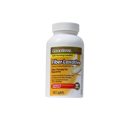 GS Fiber Laxative Caplets for Gentle Constipation Relief, 140 Ct