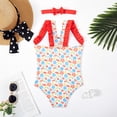 thumbnail image 7 of Shadoumai One Piece Swimsuit for Girls 7-8 Cut Out Tankini Quick Dry & Stretchy Cute Printed Girl Bathing Suit Spaghetti Strap Summer Girl's Swimwear, 7 of 7