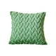 thumbnail image 2 of Cojín Decorativo Bordado con Hojas Tridimensionales, Color Verde | Funda de Cojín Suave para Mesilla de Noche U Oficina | 45 X 45 Cm | 1 Unidad, 2 of 6