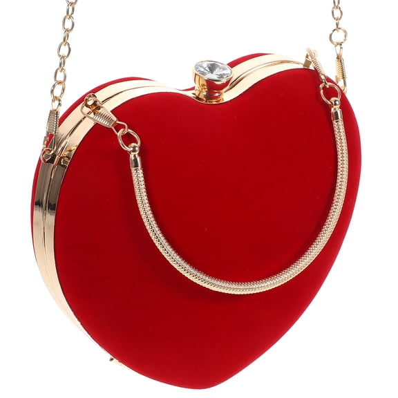 Soimiss 1Set Ladies Evening Bag Gorgeous Heart Shaped Storage for Lipstick and Money