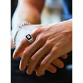 thumbnail image 5 of Bestyle Stainless Steel Band Ring Mens Big Black Onyx Signet Ring Vintage Cocktail Thumb Ring Birthday Christmas Gift for Him Size 7-14, 5 of 9