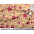 thumbnail image 3 of Soimoi Poly Georgette Fabric Leaves & Aster Floral Print Fabric by Yard 42 Inch Wide, 3 of 3