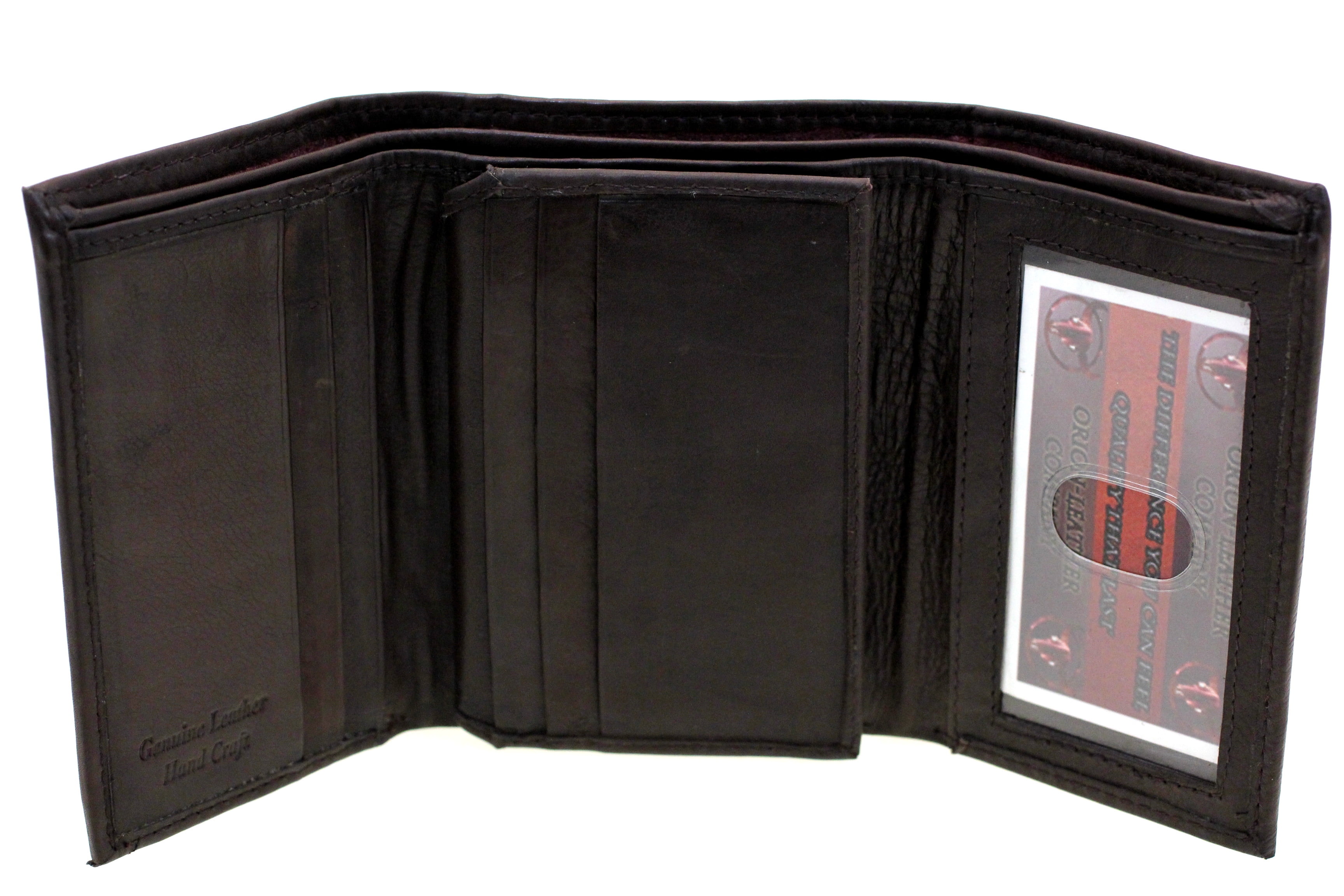 Paul & Taylor - Mens Wallet Trifold Tall Genuine Leather Center Flap 9