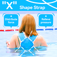 thumbnail image 3 of Baby Carrier, Dual-Use Adjustable Baby Sling Support Infant Chest Holder with Drawstring Backpack for Newborn to Toddler 13-33 lbs Swimming Pool Beach Land (Blue), 3 of 8