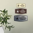 thumbnail image 3 of Signs ByLITA Fancy I Feel Your Aura Already Funny Office Sign (Brushed Gold) - Large, 3 of 6