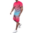thumbnail image 1 of Playeras Cuello V Para Hombre, Camiseta Holgada Con Estampado De Letras De Ciudad, Conjunto De Ropa Deportiva De Verano, Ropa Deportiva Informal, 1 of 4