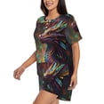thumbnail image 2 of Fotbe Rainbow Scales Fantasy Dragon Print Pajama Set for Women 2 Piece Loungewear Short Sleeve Tops and Shorts Set Soft Sleepwear-3X-Large, 2 of 7
