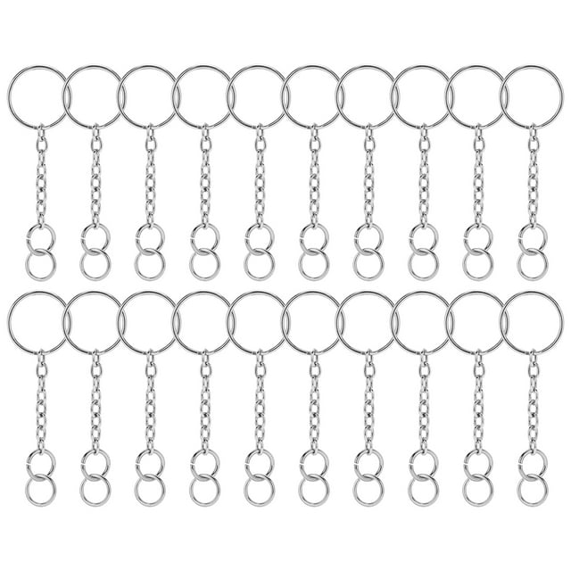 Anneau de Clé Séparé, 20 Pcs Anneau de Clé Fendu Pendentif Porte-Clés Fendu Clarté Remarquable
