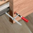 thumbnail image 1 of Portable Clamping Option, Versatile Track Saw Rails Clamp with Non Marring Plastic Pads, 220kg Clamping Force, Ergonomic Wooden Handle, for Guide Rail and MFT Guide Rail System (160x60mm), 1 of 5