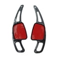 thumbnail image 1 of 2 piezas de extensión de palanca de cambios para volante de coche para S5 A7 A8 Q2 Patrón de carbono negro, 1 of 8